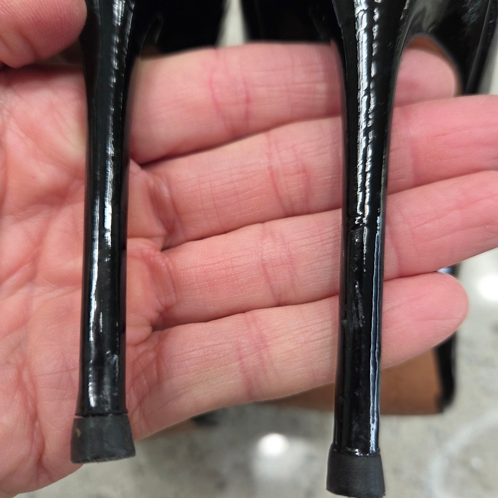 Schutz Black Patent Leather Stiletto Pointed Toe Pumps Heels‎ Women's Size 9.5B - Picture 4 of 12